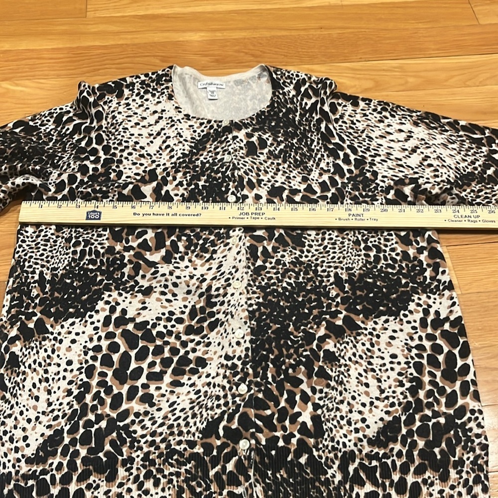 Croft & Barrow Leopard Print Button Down Cardigan… - image 4
